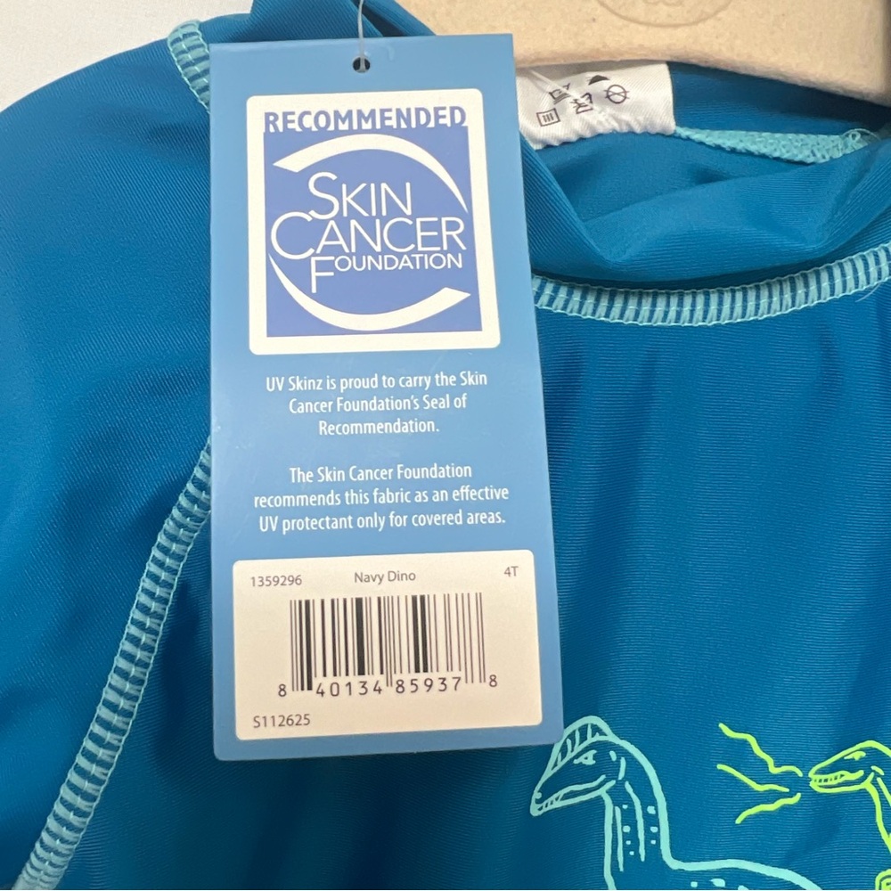 Boys' Blue Dinosaur Rash Guard - UPF 50+ - Picture 6 of 8